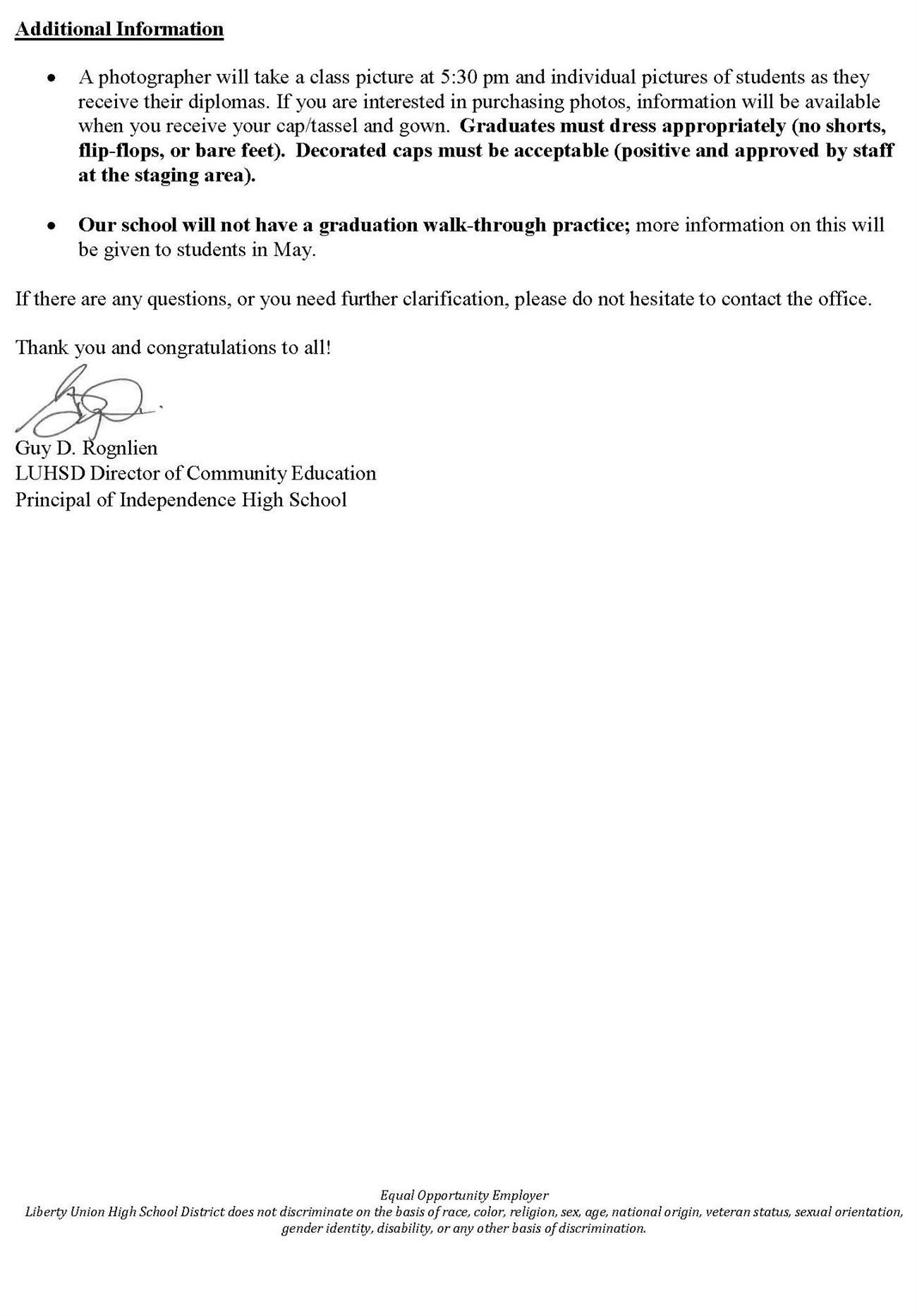 Grad Letter